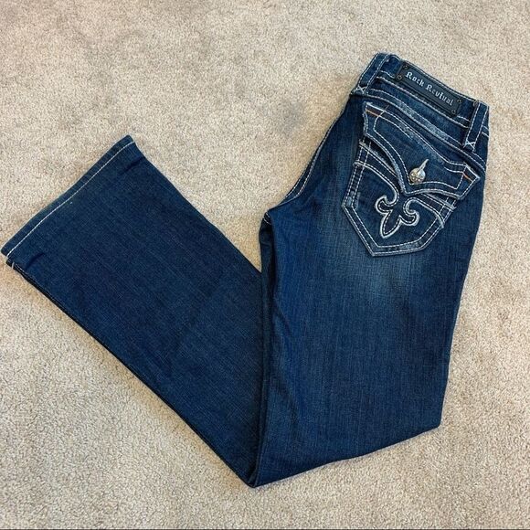 Rock revival stretchy Patti boot cut jeans size 28 - Picture 3 of 13